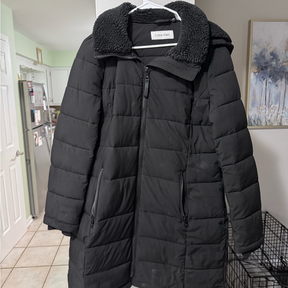 Calvin Klein Women's Charcoal Puffer Jacket